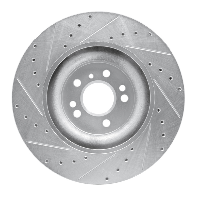 Mercedes-Benz ML320 Brake Rotor (1) - Front Right - R1 Concepts - Drilled & Slotted - Silver - `06-`12